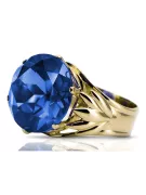 8K κίτρινο χρυσό Sapphire Ring Vintage Jewlery vrc029x-sp Art Deco